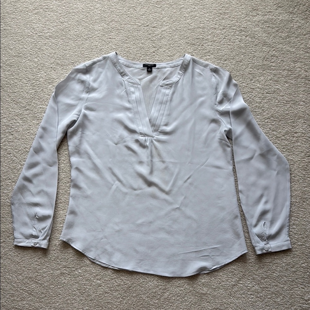 Ann Taylor 100% Silk Blouse – Pale Blue, Size M